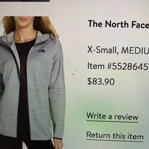 Northface jacket fits more like a small
